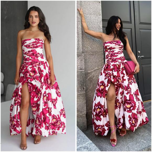 Aje Dresses & Skirts - Aje Behold Floral Bubble Hem Maxi Gown US 2
